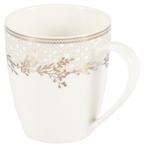 Набор кружек CHARLOTTE 350 мл, 2 шт. Материал: фарфор. Цвет: белый с красным. (Исправен